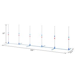Dog Agility Equipment Dog Weave Pole Set Agility Starter Kit Pet Outdoor Exercise Training Set (Option: White)