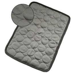 Dog Cooling Mat Summer Pets Cold Bed Extra Large For Small Big Dogs Pet Accessories Cat Durable Blanket Sofa Cat Ice Pad Blanket Pet Products (Option: Dark Gray-S50*40cm)
